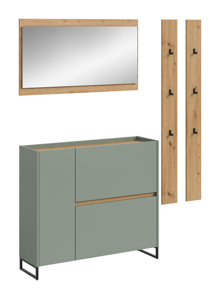 Ensemble de vestiaire DRIVE (L/H/P : env. 172/192/32 cm) en sauge/sauge
