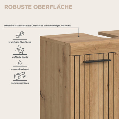 Homes & Jones Waschbeckenunterschrank auf Rollen, Schrank easy to handle