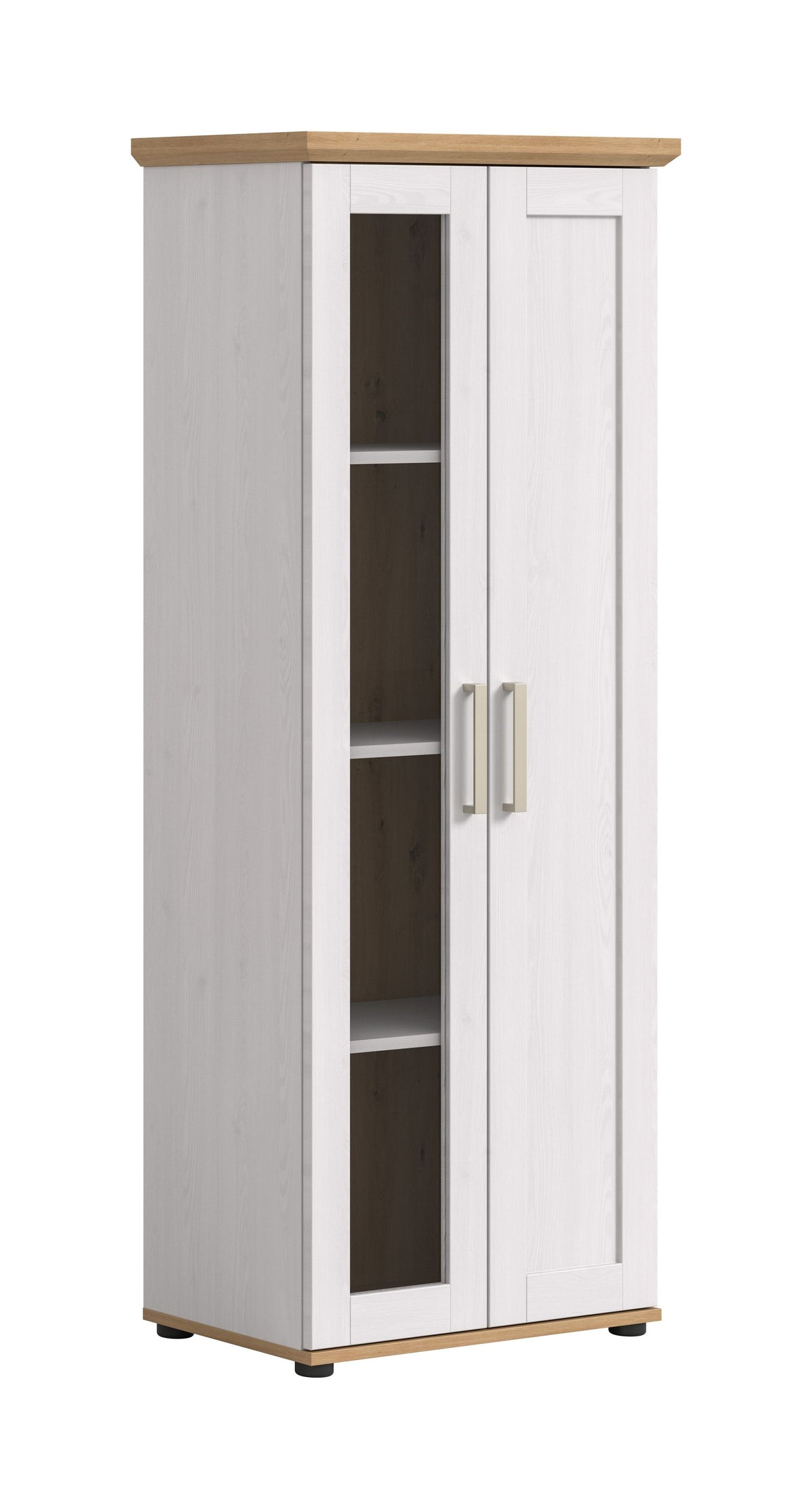 Display cabinet VERONA (W/H/D: approx. 64/161/37 cm) in Sibiu larch replica/Sibiu larch replica