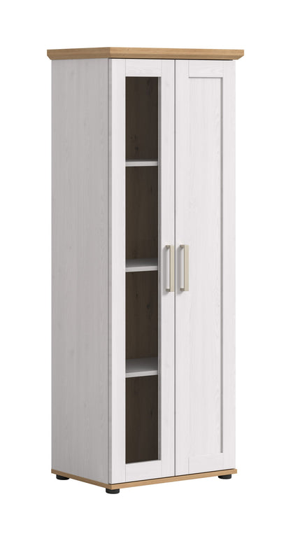 Display cabinet VERONA (W/H/D: approx. 64/161/37 cm) in Sibiu larch replica/Sibiu larch replica
