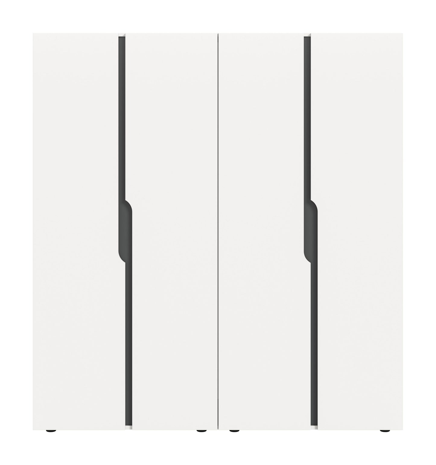 Wardrobe combination ANGA (W/H/D: approx. 160/180/51 cm) in anthracite/Artisan oak replica