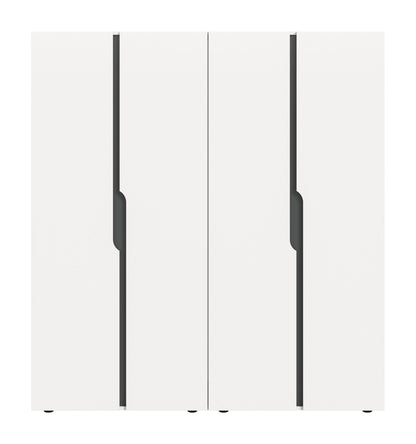 Wardrobe combination ANGA (W/H/D: approx. 160/180/51 cm) in anthracite/Artisan oak replica