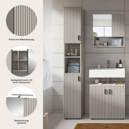 MONE bathroom set (W/H/D: approx. 105/192/30 cm) in cashmere/cashmere