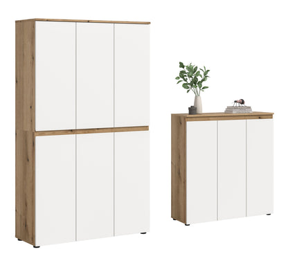 Armoire universelle SCARPA (L/H/P : env. 235/175/37 cm) en vert fumée/vert fumée