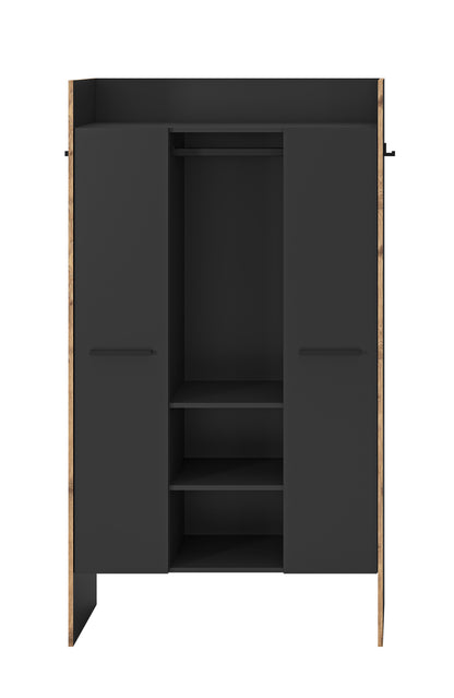 Armoire de vestiaire BUENO (L/H/P : env. 105/189/37 cm) en gris basalte/gris basalte