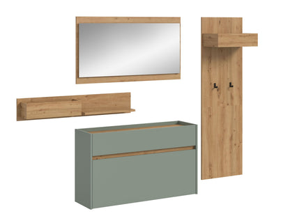 Ensemble de vestibule DRIVE (L/H/P : env. 205/192/32 cm) en sauge/sauge