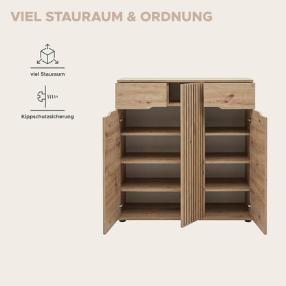 Keno Schuhkommode (B/H/T: 104x98x37 cm) in Artisan Eiche Nachbildung