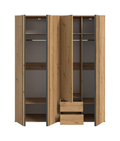 Homes & Jones Kleiderschrank 2-tlg., Schlafzimmerschrank 2x je 80 cm breit, 160 cm