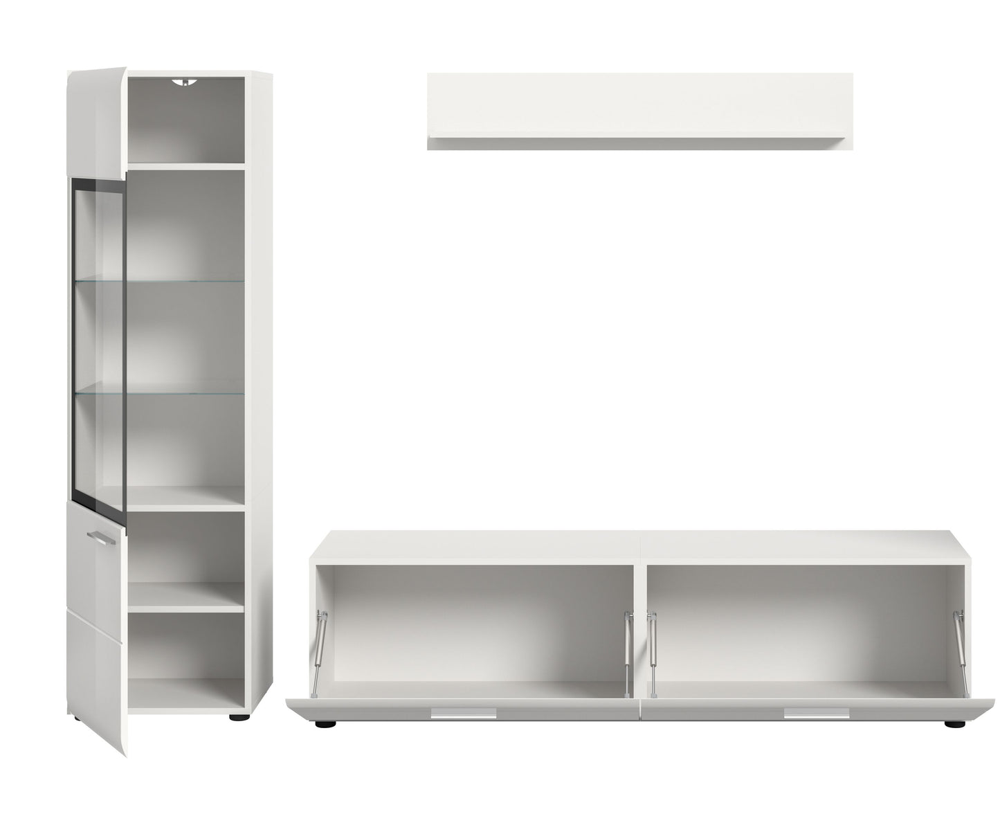 Homes & Jones Wohnwand 3-tlg., TV Möbel Anbauwand, TV bis 70 Zoll geeignet