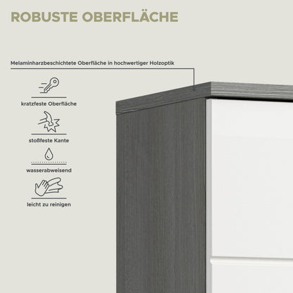 Blake Hochschrank (B/H/T: 90x191x31 cm) in Salbei und Artisan Eiche Nachbildung