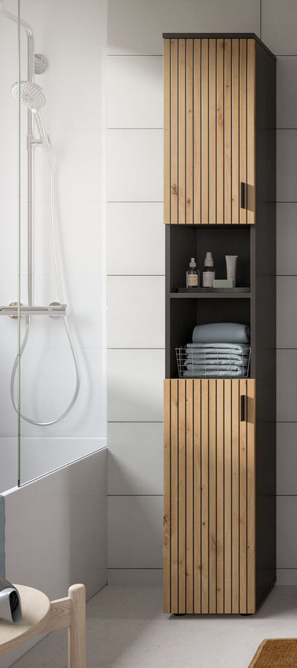 Meuble de salle de bain MONE (l/H/P : env. 30/192/30 cm) en cachemire/cachemire