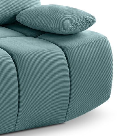 Canapé convertible Lauder – Canapé tendance en velours côtelé avec fonction couchage