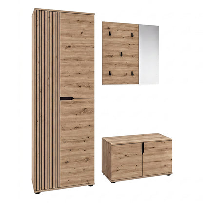 Keno Garderobenkombination (B/H/T: 160x191x37 cm) in Artisan Eiche Nachbildung