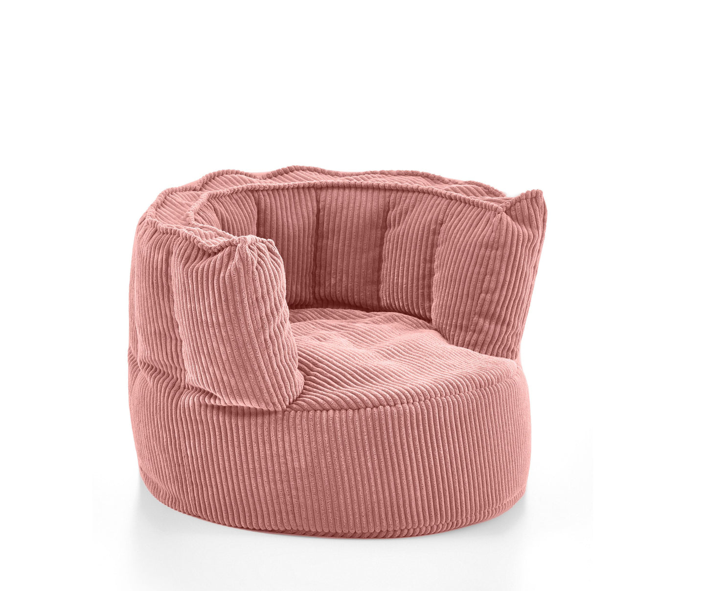 Pouf Snuggle Kids – Fauteuil confortable en velours côtelé avec dossier