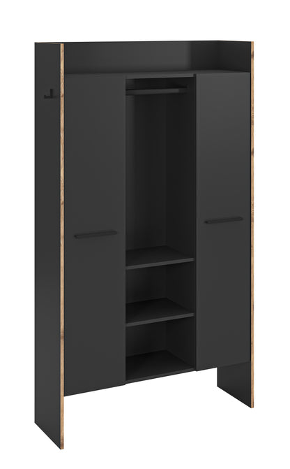 Armoire de vestiaire BUENO (L/H/P : env. 105/189/37 cm) en gris basalte/gris basalte