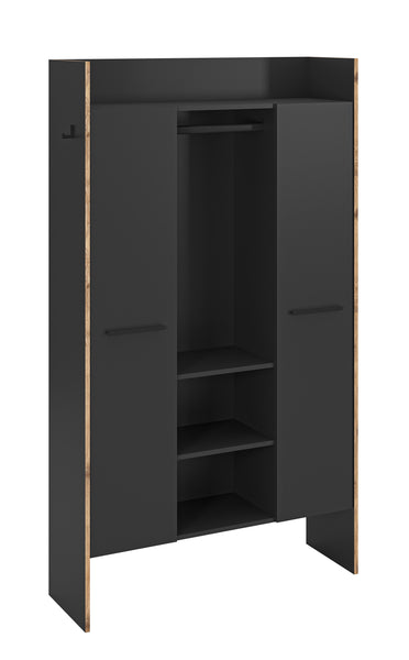 Armoire de vestiaire BUENO (L/H/P : env. 105/189/37 cm) en gris basalte/gris basalte
