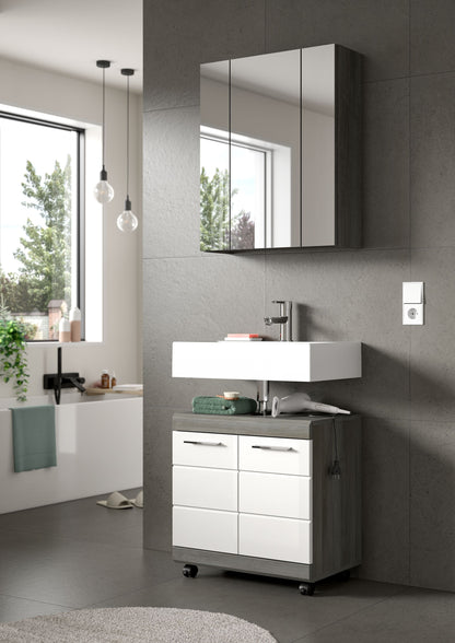 Homes & Jones Waschbeckenunterschrank auf Rollen, Schrank easy to handle
