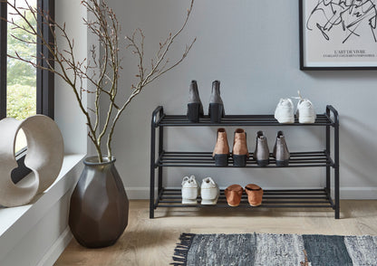 Shoe Rack Manfred in Black Metal
