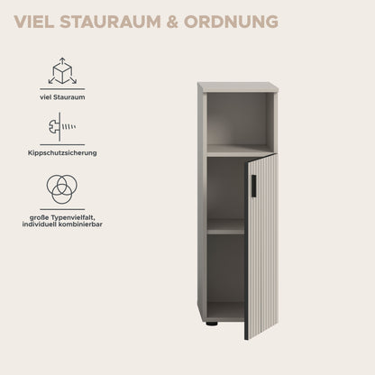 Meuble de salle de bain MONE (L/H/P : env. 30/95/30 cm) coloris Cachemire/Cachemire