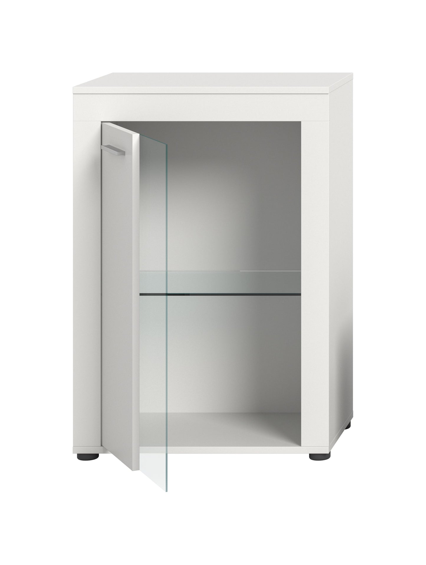 Vitrine JAM (L/H/P : env. 60/86/35 cm) en imitation chêne Wotan/gris