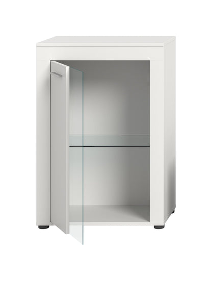 Vitrine JAM (L/H/P : env. 60/86/35 cm) en imitation chêne Wotan/gris