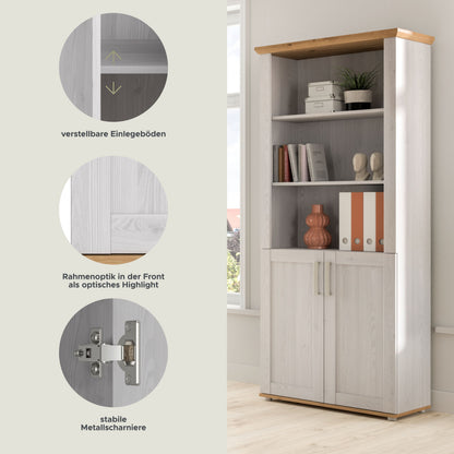 Homes & Jones Büroschrank Aktenschrank im Landhausstil, Büromöbel
