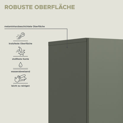 Armoire haute AQUA (L/H/P : env. 51/191/30 cm) en vert sauge/vert sauge