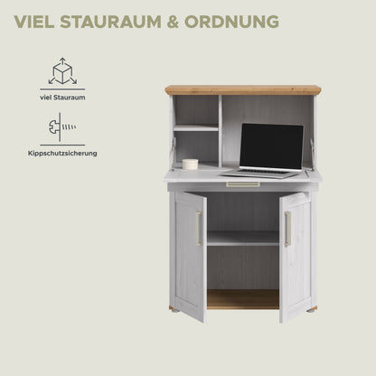 Secretary VERONA (W/H/D: approx. 84/122/42 cm) in Sibiu Larch Reproduction/Sibiu Larch Reproduction