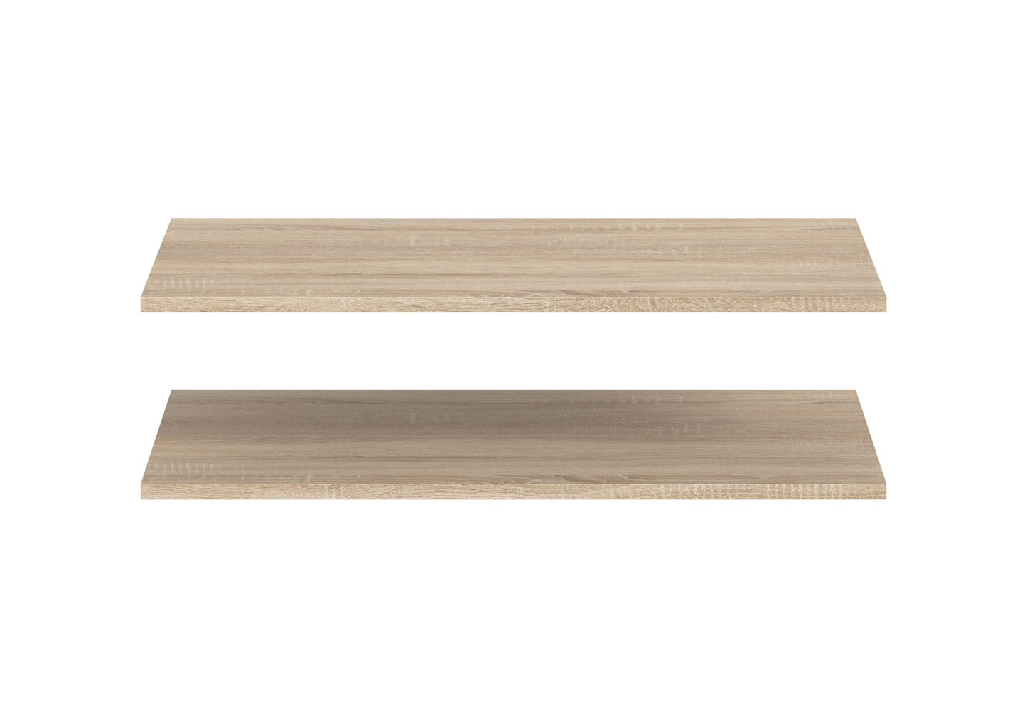 Lot de 2 tablettes SUPPLÉMENTAIRES (L/H/P : env. 77/2/48 cm) en imitation chêne Sonoma/--