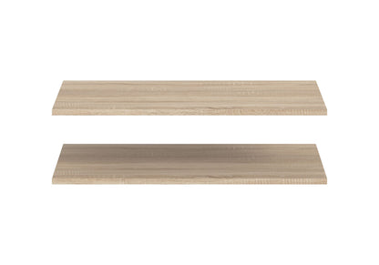 Lot de 2 tablettes SUPPLÉMENTAIRES (L/H/P : env. 77/2/48 cm) en imitation chêne Sonoma/--