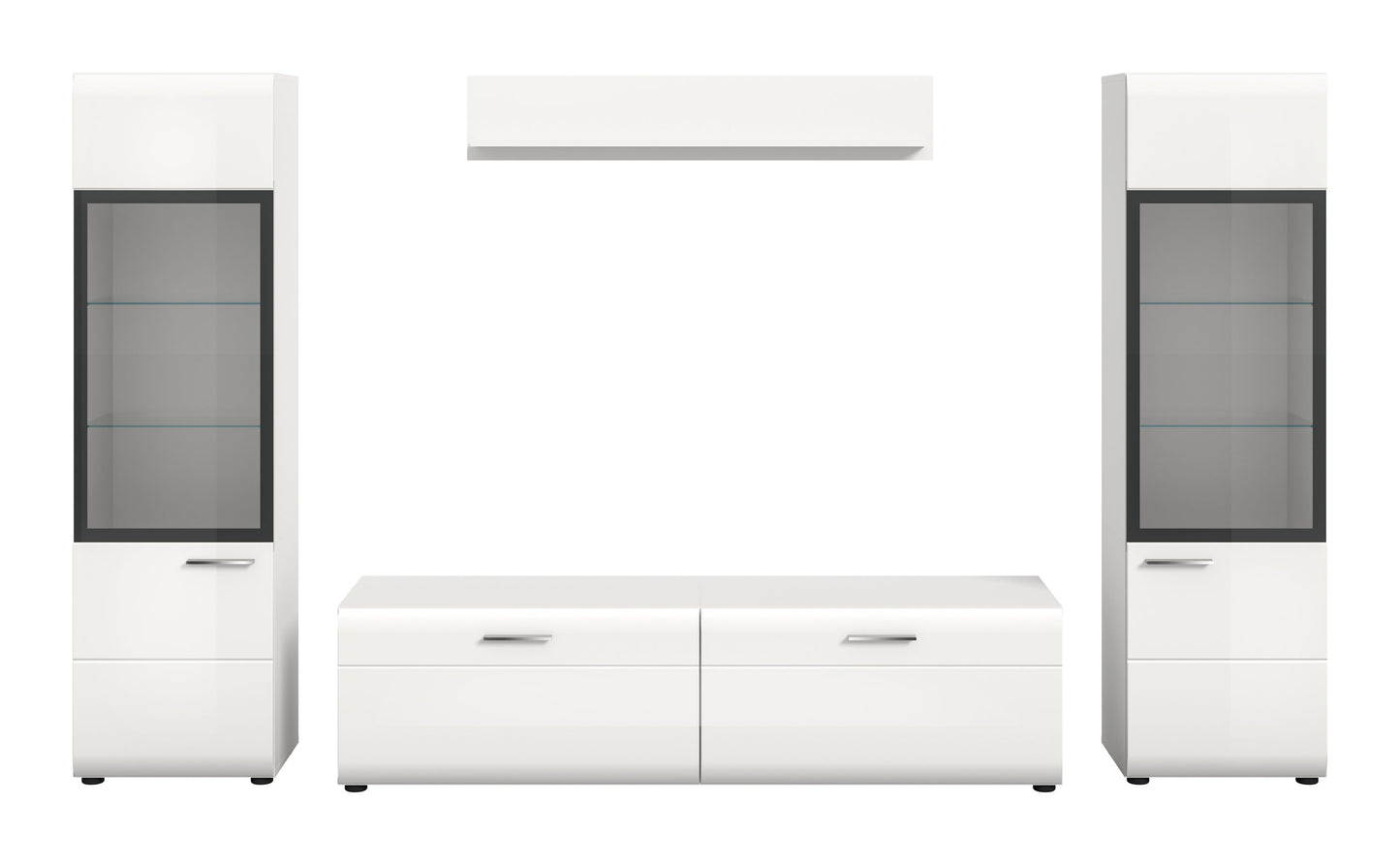 Homes & Jones Wohnwand 4-tlg., TV Möbel Anbauwand, TV bis 70 Zoll geeignet