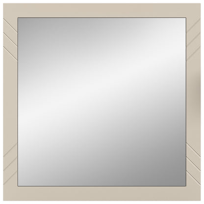 Miroir NOTES (L/H/P : env. 80/80/2 cm) en beige sable/beige sable mat/miroir