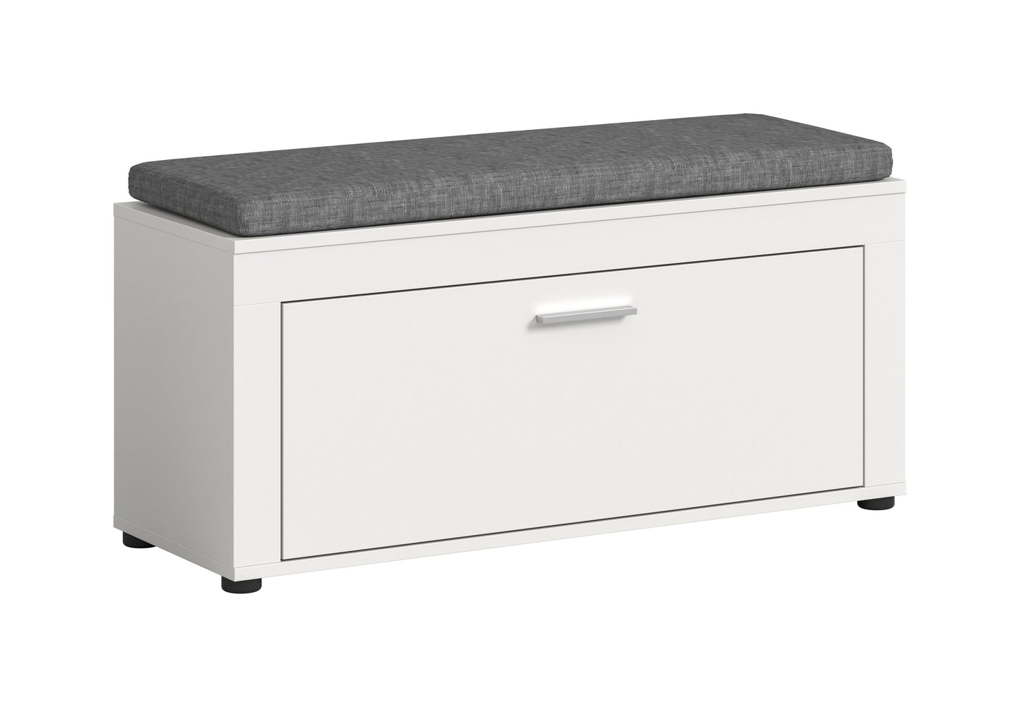 Banc avec coussin JAM (L/H/P : env. 100/44/35 cm) en décor chêne Wotan/blanc