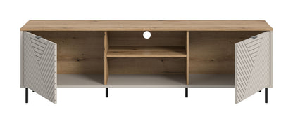 Meuble bas TV CAMPUS (L/H/P : env. 184/55/40 cm) en cachemire/cachemire