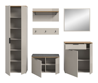 Ensemble de vestiaire SLIDE (L/H/P : env. 250/190/36 cm) en cachemire/cachemire