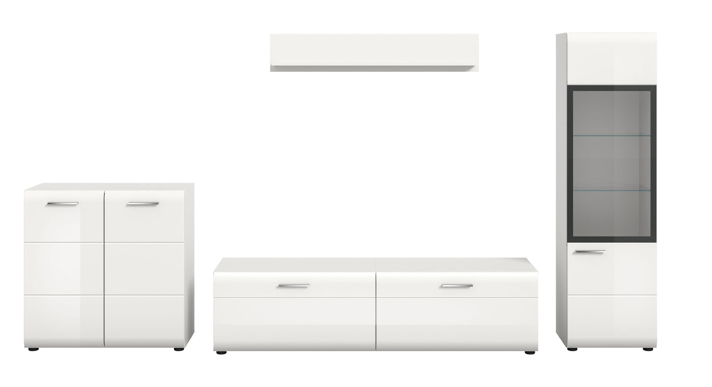 Homes & Jones Wohnwand 4-tlg., TV Möbel Anbauwand, TV bis 70 Zoll geeignet