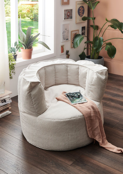 Homes & Jones Sitzsack Snuggle, Cord-Sessel mit Rückenlehne