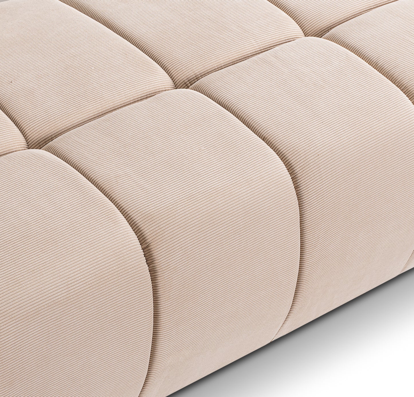 Canapé convertible Lauder – Canapé tendance en velours côtelé avec fonction couchage