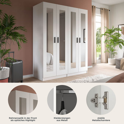 Homes & Jones Kleiderschrank 2-tlg., Schlafzimmerschrank 2x je 80 cm breit, 160 cm