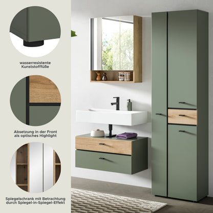 Homes & Jones Badmöbelset 2-tlg. Badmöbelset mit Badspiegelschrank, Badmöbel