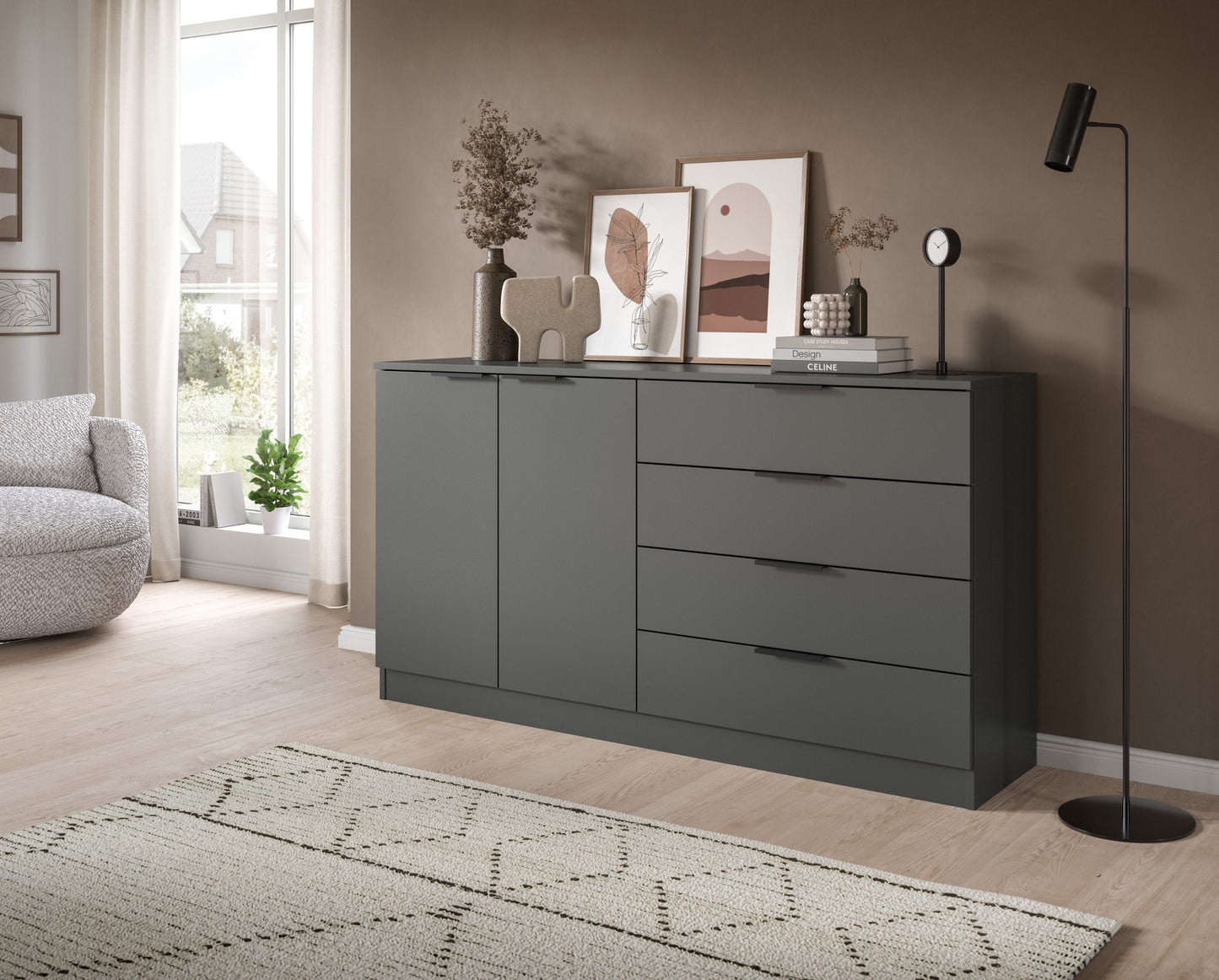 Homes & Jones Sideboard-Kommode, Wohnzimmerschrank-Universalschrank, Wohnmöbel