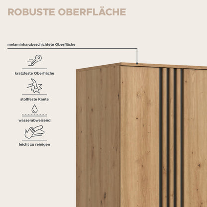 Homes & Jones Kleiderschrank 3-tlg., Schlafzimmerschrank 3x je 80 cm breit, 240 cm