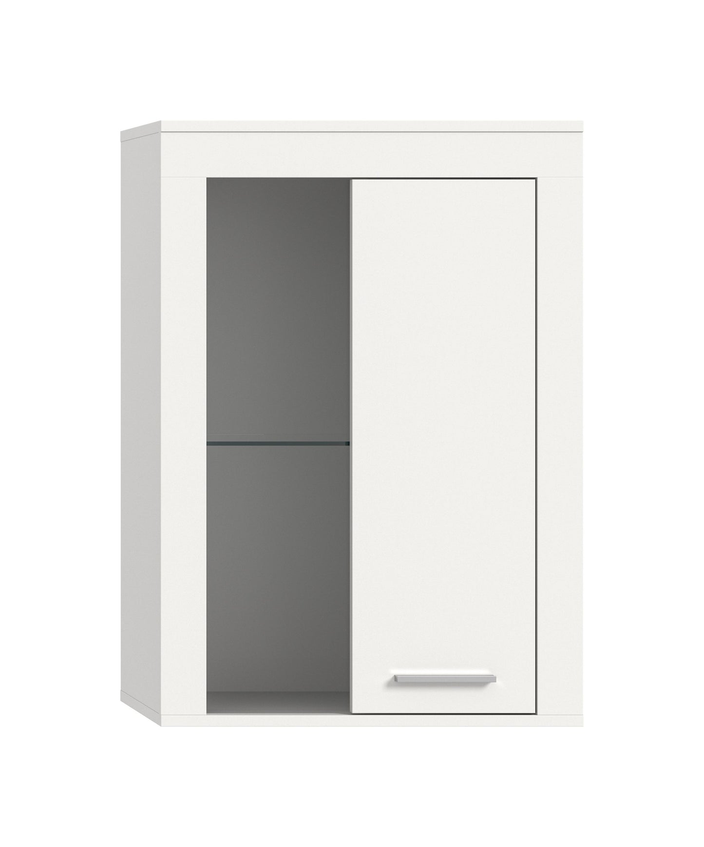 Vitrine JAM (L/H/P : env. 60/86/35 cm) en imitation chêne Wotan/gris