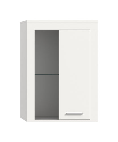 Vitrine JAM (L/H/P : env. 60/86/35 cm) en imitation chêne Wotan/gris