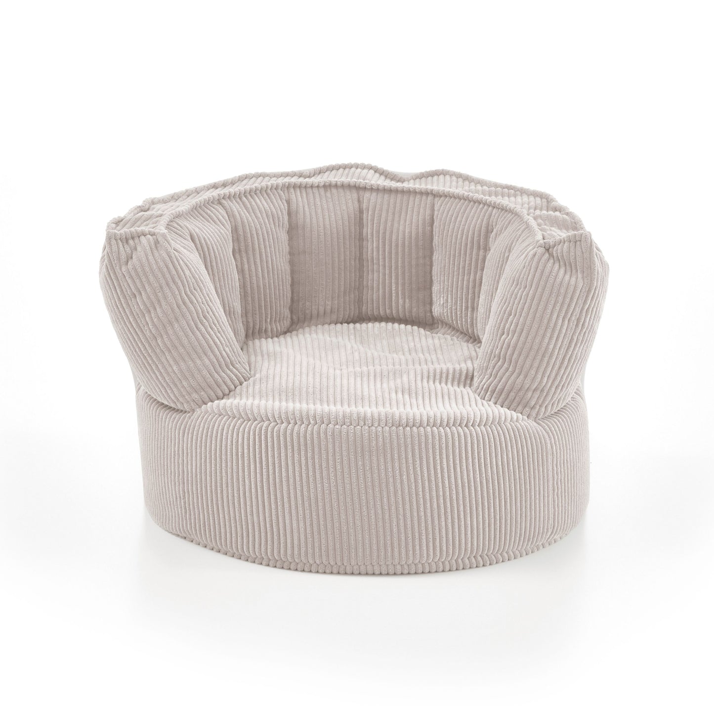 Pouf Snuggle Kids – Fauteuil confortable en velours côtelé avec dossier
