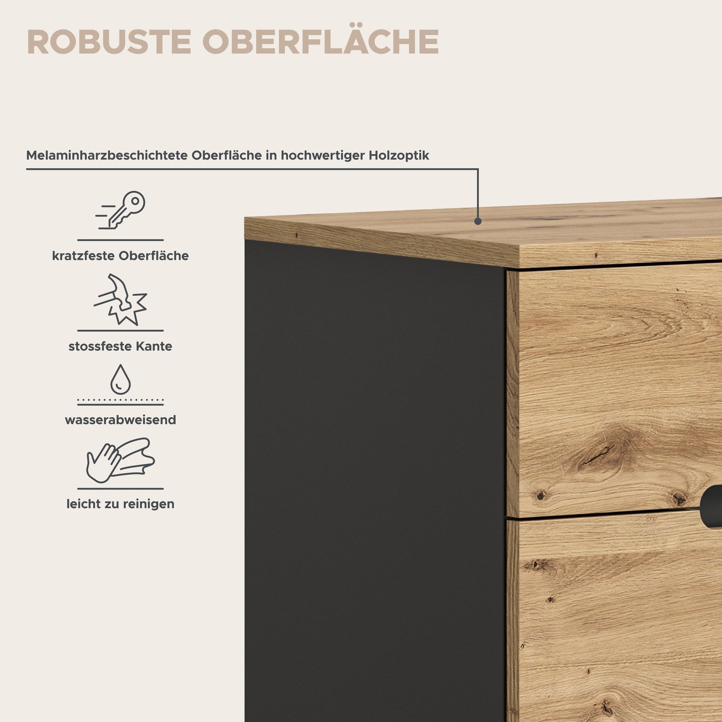 Homes & Jones Garderoben Set 2-tlg., Flurmöbel Set passend für kleine Flure