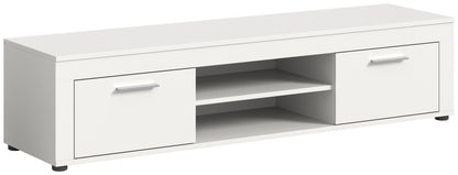 Meuble TV bas JAM (L/H/P : env. 160/37/40 cm) en imitation chêne Wotan/gris