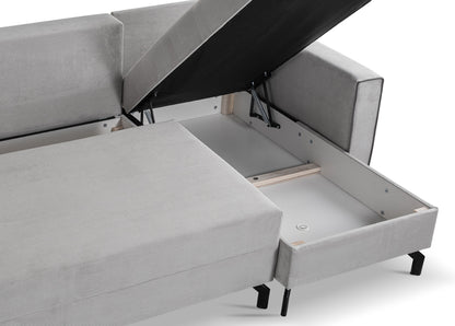Canapé-lit Marti – Canapé moderne en velours côtelé avec fonction couchage