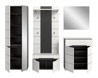 Homes & Jones Garderoben Set 5-tlg., Flurmöbelkomplett Set, Dielenkomplettset