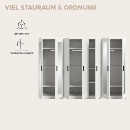 Combinaison d'armoires VISBY (L/H/P : env. 280/194/56 cm) en blanc/blanc